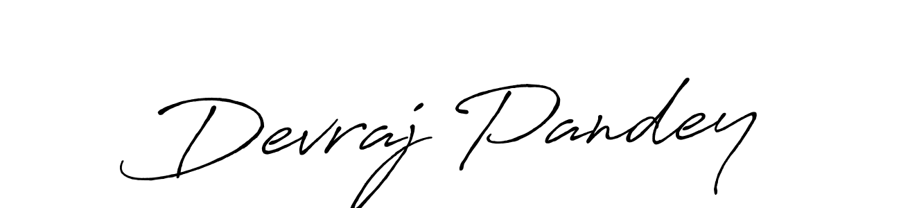 Use a signature maker to create a handwritten signature online. With this signature software, you can design (Antro_Vectra_Bolder) your own signature for name Devraj Pandey. Devraj Pandey signature style 7 images and pictures png