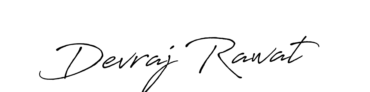 Create a beautiful signature design for name Devraj Rawat. With this signature (Antro_Vectra_Bolder) fonts, you can make a handwritten signature for free. Devraj Rawat signature style 7 images and pictures png