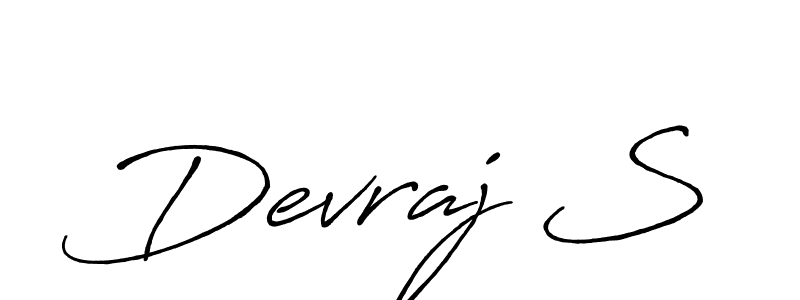 Create a beautiful signature design for name Devraj S. With this signature (Antro_Vectra_Bolder) fonts, you can make a handwritten signature for free. Devraj S signature style 7 images and pictures png