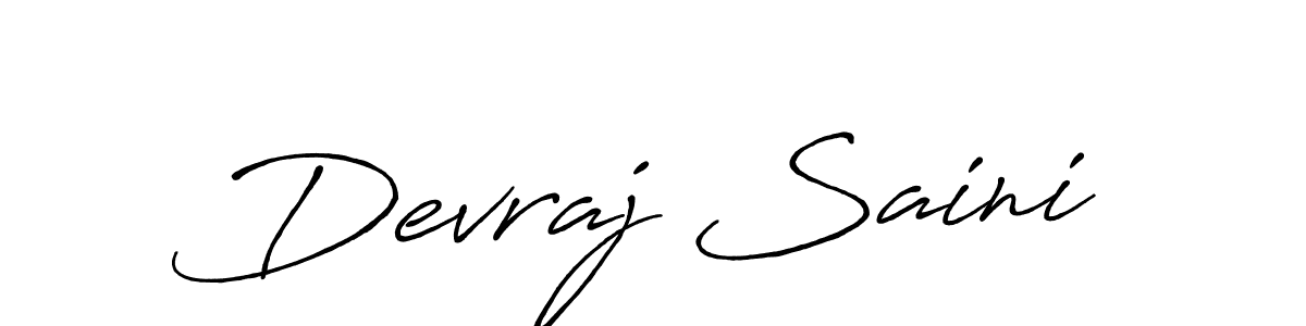 Use a signature maker to create a handwritten signature online. With this signature software, you can design (Antro_Vectra_Bolder) your own signature for name Devraj Saini. Devraj Saini signature style 7 images and pictures png