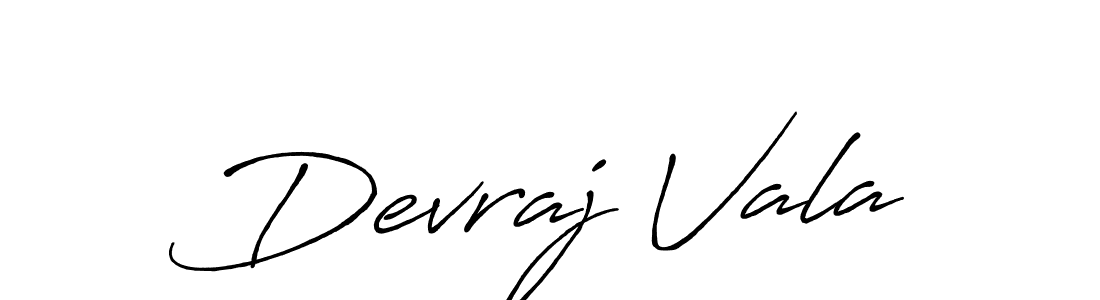 How to make Devraj Vala name signature. Use Antro_Vectra_Bolder style for creating short signs online. This is the latest handwritten sign. Devraj Vala signature style 7 images and pictures png