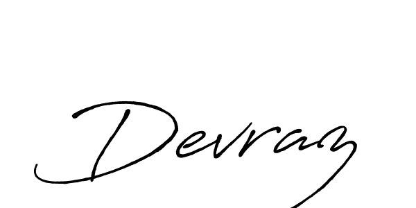 Use a signature maker to create a handwritten signature online. With this signature software, you can design (Antro_Vectra_Bolder) your own signature for name Devraz. Devraz signature style 7 images and pictures png