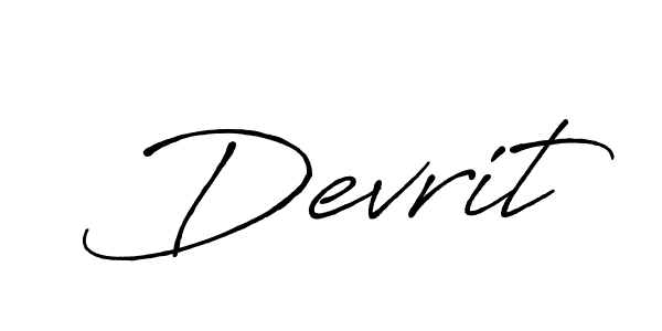 Devrit stylish signature style. Best Handwritten Sign (Antro_Vectra_Bolder) for my name. Handwritten Signature Collection Ideas for my name Devrit. Devrit signature style 7 images and pictures png