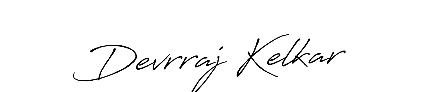 Create a beautiful signature design for name Devrraj Kelkar. With this signature (Antro_Vectra_Bolder) fonts, you can make a handwritten signature for free. Devrraj Kelkar signature style 7 images and pictures png