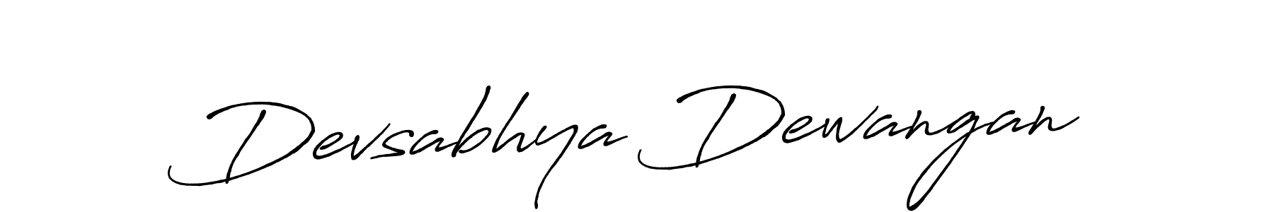 Design your own signature with our free online signature maker. With this signature software, you can create a handwritten (Antro_Vectra_Bolder) signature for name Devsabhya Dewangan. Devsabhya Dewangan signature style 7 images and pictures png