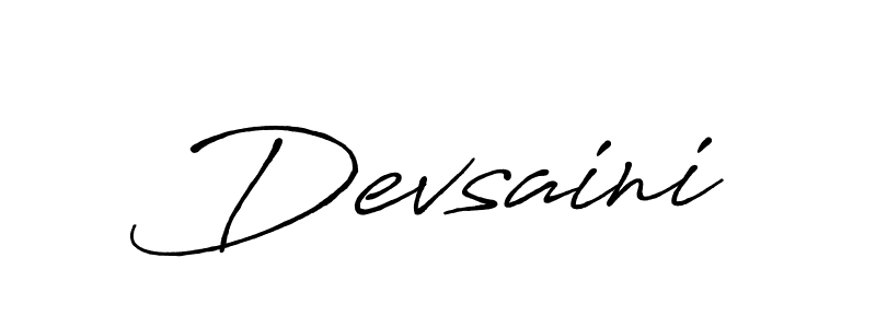 Make a beautiful signature design for name Devsaini. With this signature (Antro_Vectra_Bolder) style, you can create a handwritten signature for free. Devsaini signature style 7 images and pictures png