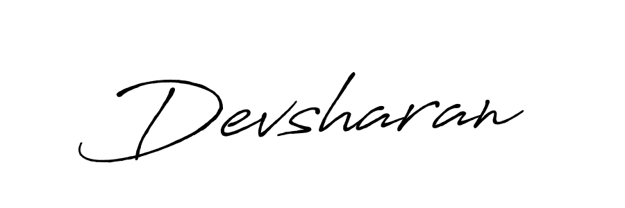 Use a signature maker to create a handwritten signature online. With this signature software, you can design (Antro_Vectra_Bolder) your own signature for name Devsharan. Devsharan signature style 7 images and pictures png