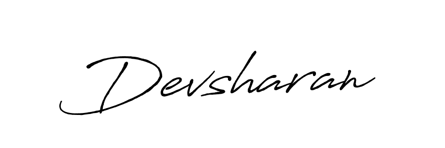 How to make Devsharan name signature. Use Antro_Vectra_Bolder style for creating short signs online. This is the latest handwritten sign. Devsharan signature style 7 images and pictures png
