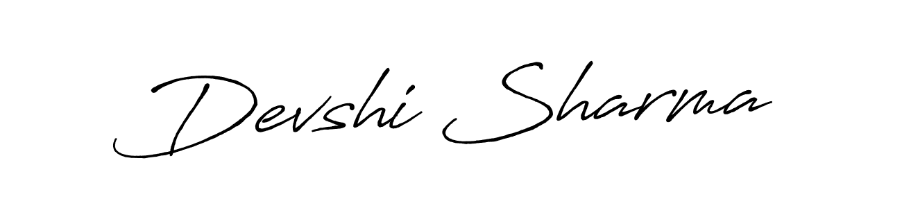 How to make Devshi Sharma signature? Antro_Vectra_Bolder is a professional autograph style. Create handwritten signature for Devshi Sharma name. Devshi Sharma signature style 7 images and pictures png