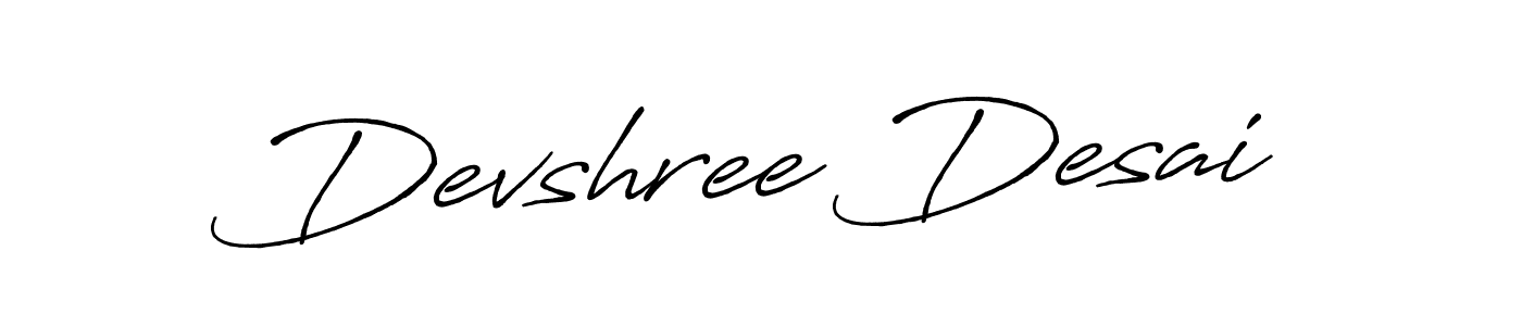 How to make Devshree Desai signature? Antro_Vectra_Bolder is a professional autograph style. Create handwritten signature for Devshree Desai name. Devshree Desai signature style 7 images and pictures png
