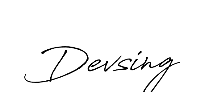 How to make Devsing signature? Antro_Vectra_Bolder is a professional autograph style. Create handwritten signature for Devsing name. Devsing signature style 7 images and pictures png