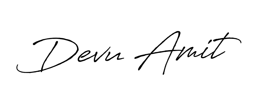 Design your own signature with our free online signature maker. With this signature software, you can create a handwritten (Antro_Vectra_Bolder) signature for name Devu Amit. Devu Amit signature style 7 images and pictures png