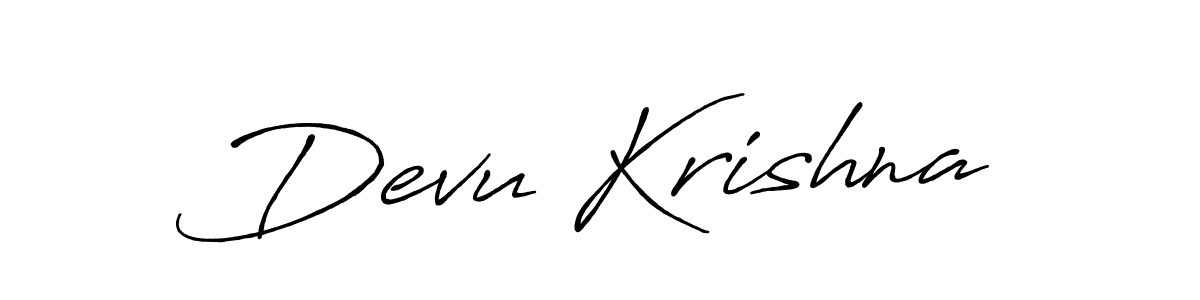 It looks lik you need a new signature style for name Devu Krishna. Design unique handwritten (Antro_Vectra_Bolder) signature with our free signature maker in just a few clicks. Devu Krishna signature style 7 images and pictures png