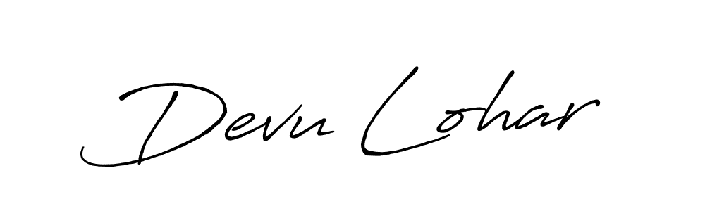 How to make Devu Lohar name signature. Use Antro_Vectra_Bolder style for creating short signs online. This is the latest handwritten sign. Devu Lohar signature style 7 images and pictures png