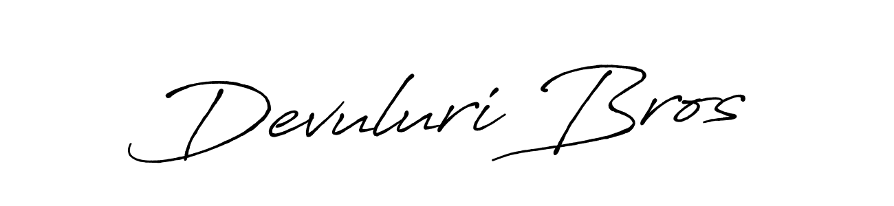 You should practise on your own different ways (Antro_Vectra_Bolder) to write your name (Devuluri Bros) in signature. don't let someone else do it for you. Devuluri Bros signature style 7 images and pictures png