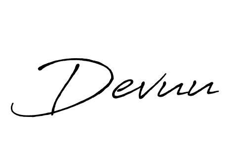 Devuu stylish signature style. Best Handwritten Sign (Antro_Vectra_Bolder) for my name. Handwritten Signature Collection Ideas for my name Devuu. Devuu signature style 7 images and pictures png