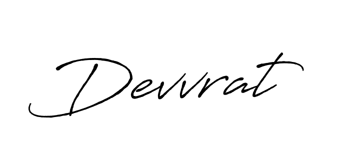 Create a beautiful signature design for name Devvrat. With this signature (Antro_Vectra_Bolder) fonts, you can make a handwritten signature for free. Devvrat signature style 7 images and pictures png