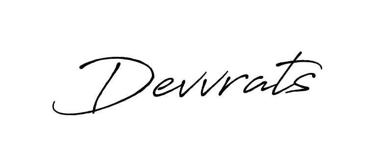 Make a beautiful signature design for name Devvrats. With this signature (Antro_Vectra_Bolder) style, you can create a handwritten signature for free. Devvrats signature style 7 images and pictures png