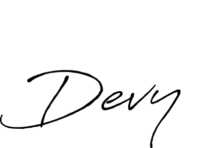 Use a signature maker to create a handwritten signature online. With this signature software, you can design (Antro_Vectra_Bolder) your own signature for name Devy. Devy signature style 7 images and pictures png