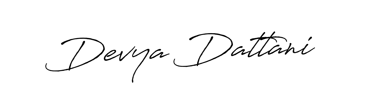 Use a signature maker to create a handwritten signature online. With this signature software, you can design (Antro_Vectra_Bolder) your own signature for name Devya Dattani. Devya Dattani signature style 7 images and pictures png