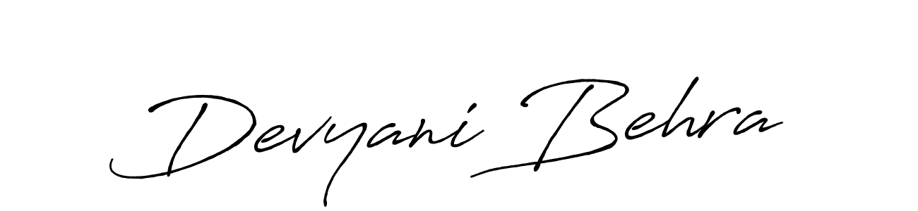 It looks lik you need a new signature style for name Devyani Behra. Design unique handwritten (Antro_Vectra_Bolder) signature with our free signature maker in just a few clicks. Devyani Behra signature style 7 images and pictures png