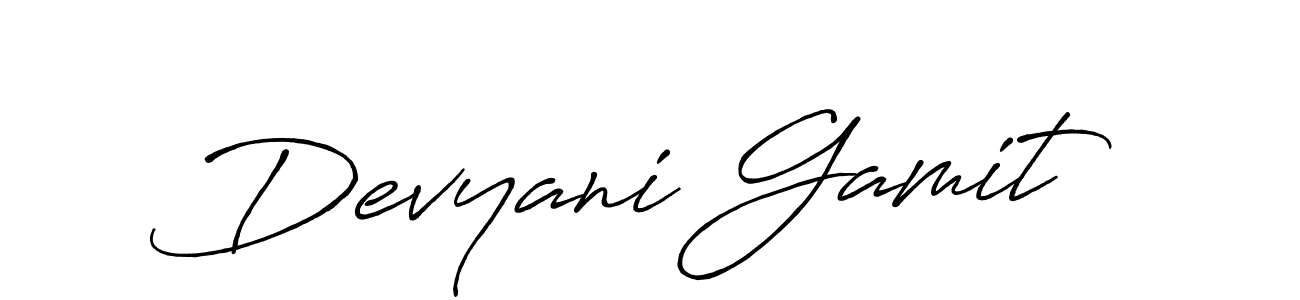 You should practise on your own different ways (Antro_Vectra_Bolder) to write your name (Devyani Gamit) in signature. don't let someone else do it for you. Devyani Gamit signature style 7 images and pictures png