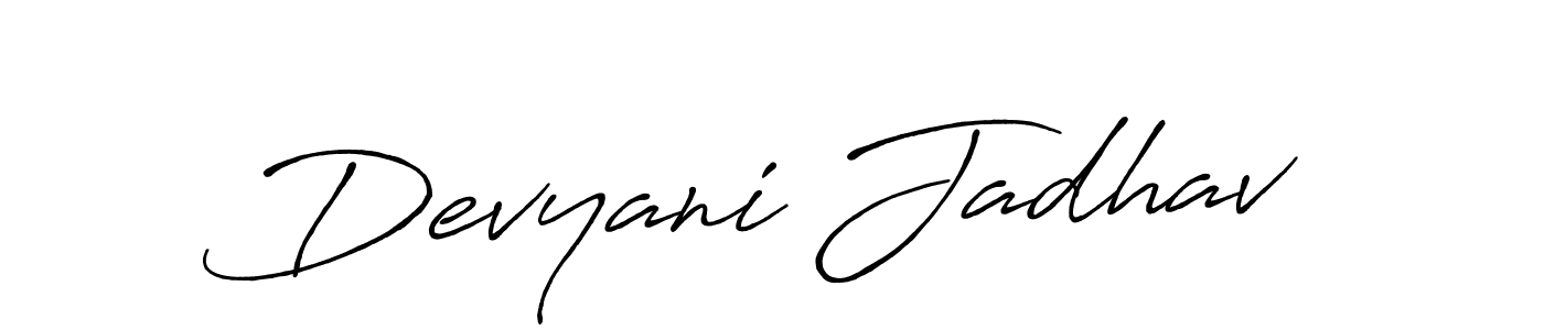 It looks lik you need a new signature style for name Devyani Jadhav. Design unique handwritten (Antro_Vectra_Bolder) signature with our free signature maker in just a few clicks. Devyani Jadhav signature style 7 images and pictures png