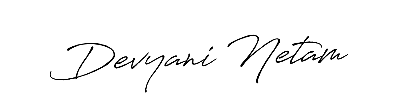 Devyani Netam stylish signature style. Best Handwritten Sign (Antro_Vectra_Bolder) for my name. Handwritten Signature Collection Ideas for my name Devyani Netam. Devyani Netam signature style 7 images and pictures png