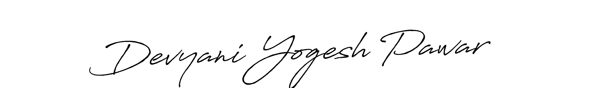 Devyani Yogesh Pawar stylish signature style. Best Handwritten Sign (Antro_Vectra_Bolder) for my name. Handwritten Signature Collection Ideas for my name Devyani Yogesh Pawar. Devyani Yogesh Pawar signature style 7 images and pictures png