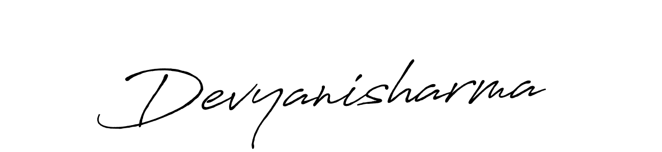 How to make Devyanisharma name signature. Use Antro_Vectra_Bolder style for creating short signs online. This is the latest handwritten sign. Devyanisharma signature style 7 images and pictures png