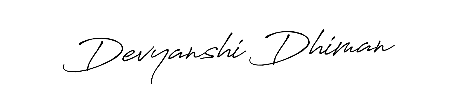 Also You can easily find your signature by using the search form. We will create Devyanshi Dhiman name handwritten signature images for you free of cost using Antro_Vectra_Bolder sign style. Devyanshi Dhiman signature style 7 images and pictures png