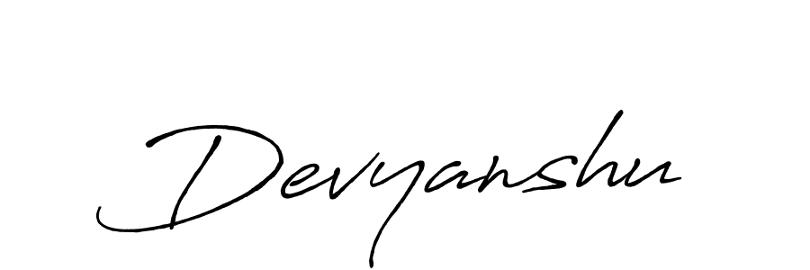 Design your own signature with our free online signature maker. With this signature software, you can create a handwritten (Antro_Vectra_Bolder) signature for name Devyanshu. Devyanshu signature style 7 images and pictures png