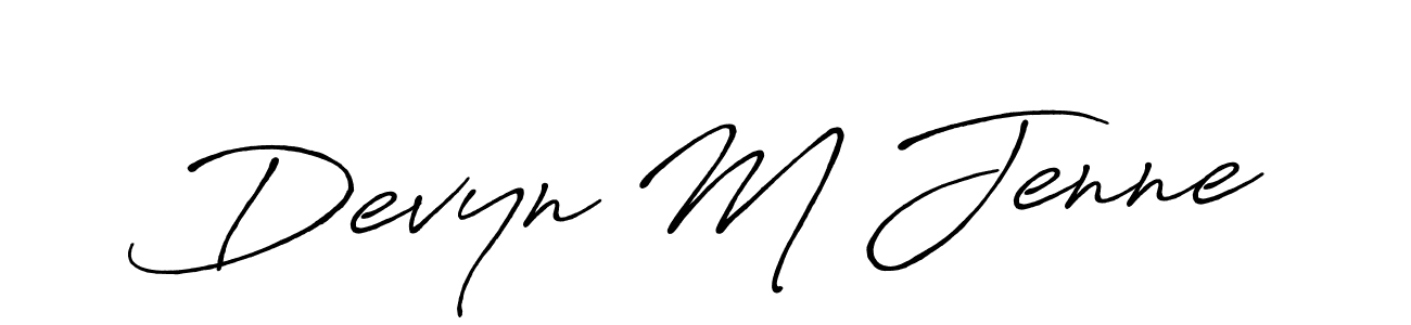Make a beautiful signature design for name Devyn M Jenne. Use this online signature maker to create a handwritten signature for free. Devyn M Jenne signature style 7 images and pictures png