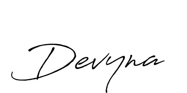 Create a beautiful signature design for name Devyna. With this signature (Antro_Vectra_Bolder) fonts, you can make a handwritten signature for free. Devyna signature style 7 images and pictures png