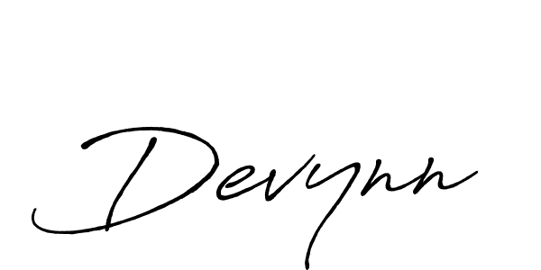 How to make Devynn signature? Antro_Vectra_Bolder is a professional autograph style. Create handwritten signature for Devynn name. Devynn signature style 7 images and pictures png