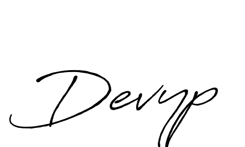 Make a beautiful signature design for name Devyp. With this signature (Antro_Vectra_Bolder) style, you can create a handwritten signature for free. Devyp signature style 7 images and pictures png