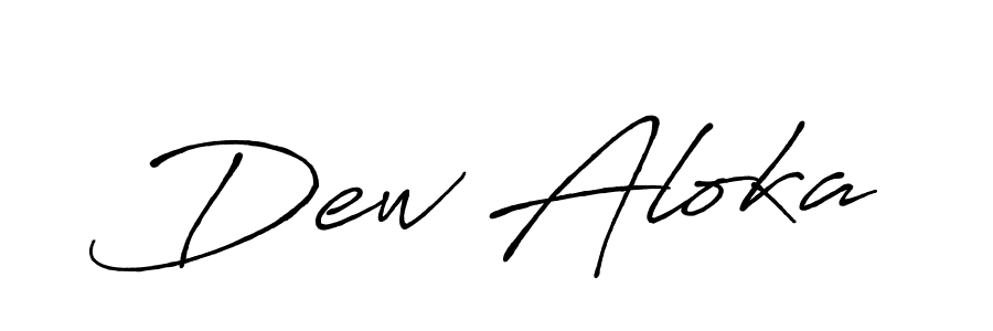 Use a signature maker to create a handwritten signature online. With this signature software, you can design (Antro_Vectra_Bolder) your own signature for name Dew Aloka. Dew Aloka signature style 7 images and pictures png