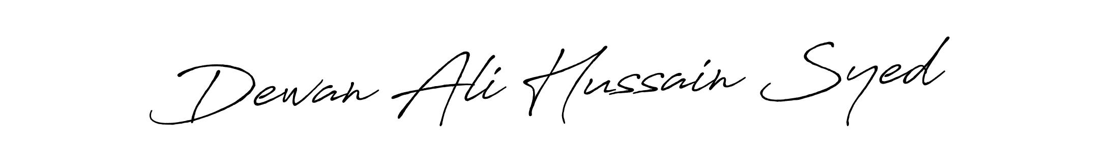 Make a beautiful signature design for name Dewan Ali Hussain Syed. With this signature (Antro_Vectra_Bolder) style, you can create a handwritten signature for free. Dewan Ali Hussain Syed signature style 7 images and pictures png