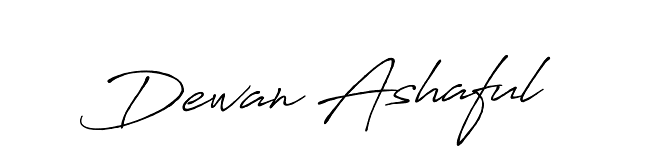 Design your own signature with our free online signature maker. With this signature software, you can create a handwritten (Antro_Vectra_Bolder) signature for name Dewan Ashaful. Dewan Ashaful signature style 7 images and pictures png