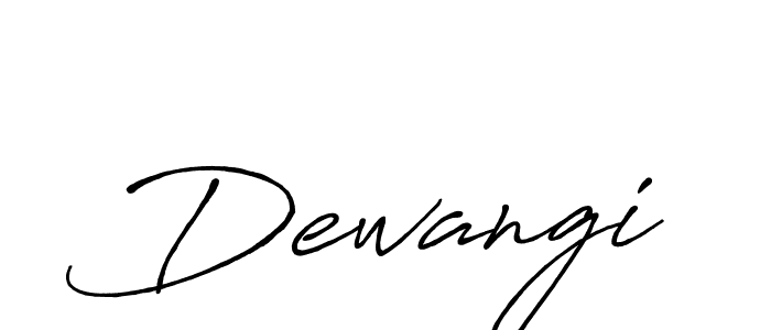 Use a signature maker to create a handwritten signature online. With this signature software, you can design (Antro_Vectra_Bolder) your own signature for name Dewangi. Dewangi signature style 7 images and pictures png