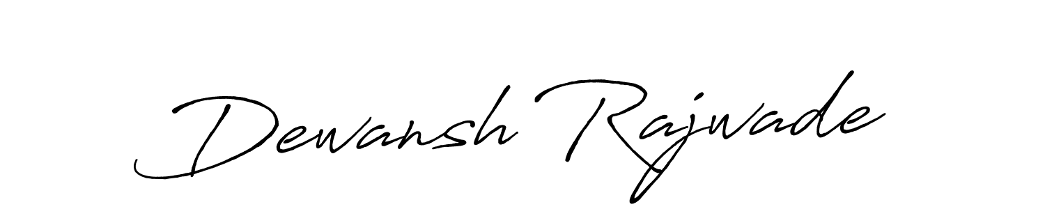 Create a beautiful signature design for name Dewansh Rajwade. With this signature (Antro_Vectra_Bolder) fonts, you can make a handwritten signature for free. Dewansh Rajwade signature style 7 images and pictures png