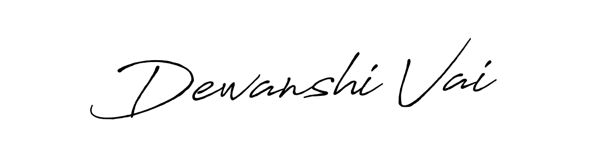 Similarly Antro_Vectra_Bolder is the best handwritten signature design. Signature creator online .You can use it as an online autograph creator for name Dewanshi Vai. Dewanshi Vai signature style 7 images and pictures png