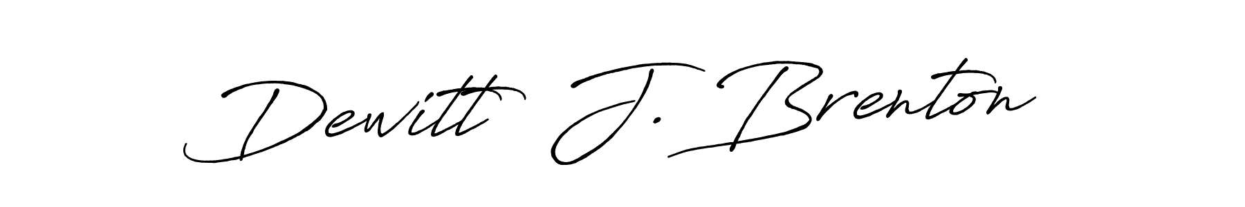 How to make Dewitt  J. Brenton name signature. Use Antro_Vectra_Bolder style for creating short signs online. This is the latest handwritten sign. Dewitt  J. Brenton signature style 7 images and pictures png