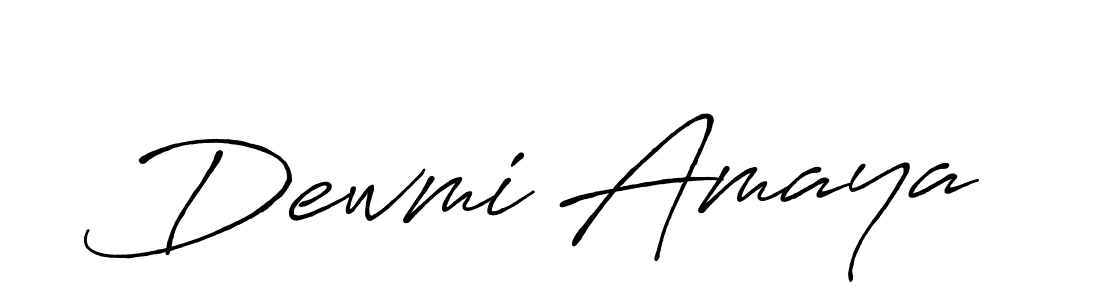 How to make Dewmi Amaya name signature. Use Antro_Vectra_Bolder style for creating short signs online. This is the latest handwritten sign. Dewmi Amaya signature style 7 images and pictures png