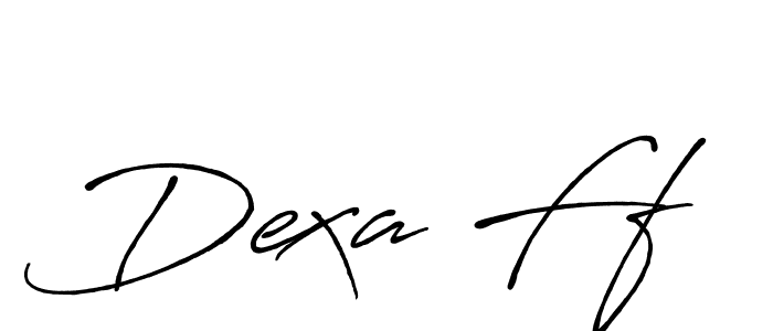 Design your own signature with our free online signature maker. With this signature software, you can create a handwritten (Antro_Vectra_Bolder) signature for name Dexa Ff. Dexa Ff signature style 7 images and pictures png