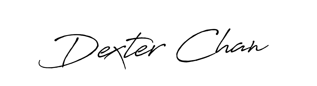 The best way (Antro_Vectra_Bolder) to make a short signature is to pick only two or three words in your name. The name Dexter Chan include a total of six letters. For converting this name. Dexter Chan signature style 7 images and pictures png