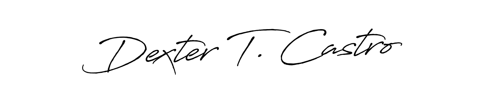 Use a signature maker to create a handwritten signature online. With this signature software, you can design (Antro_Vectra_Bolder) your own signature for name Dexter T. Castro. Dexter T. Castro signature style 7 images and pictures png