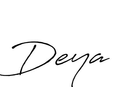 Make a beautiful signature design for name Deya. With this signature (Antro_Vectra_Bolder) style, you can create a handwritten signature for free. Deya signature style 7 images and pictures png