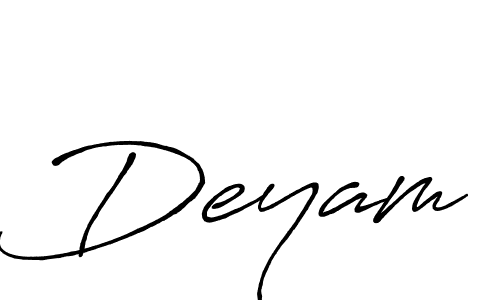 Make a beautiful signature design for name Deyam. With this signature (Antro_Vectra_Bolder) style, you can create a handwritten signature for free. Deyam signature style 7 images and pictures png