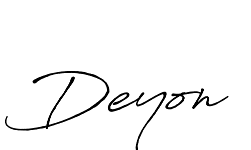 Create a beautiful signature design for name Deyon. With this signature (Antro_Vectra_Bolder) fonts, you can make a handwritten signature for free. Deyon signature style 7 images and pictures png